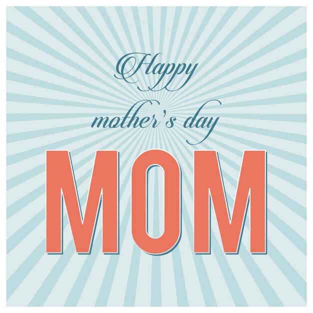 Retro mothers day lettering