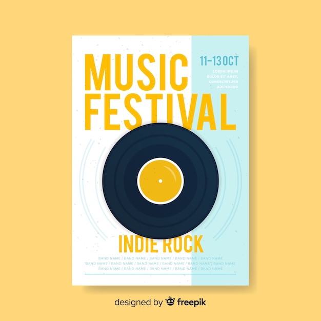 Retro music poster template