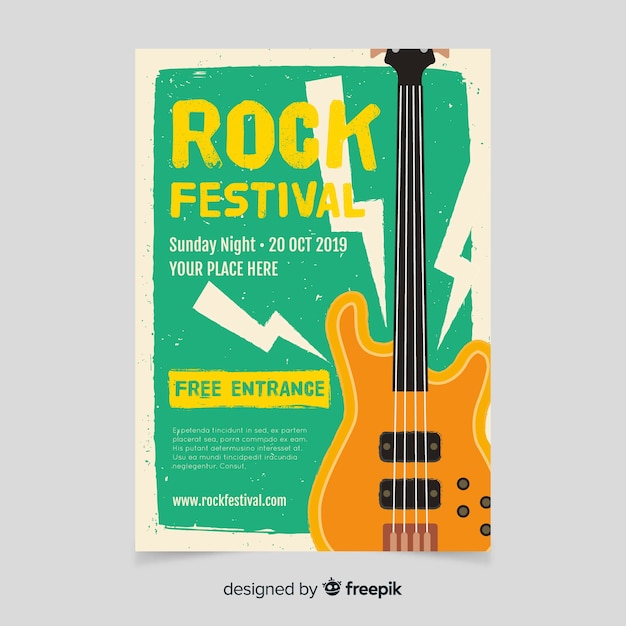 Retro music poster template