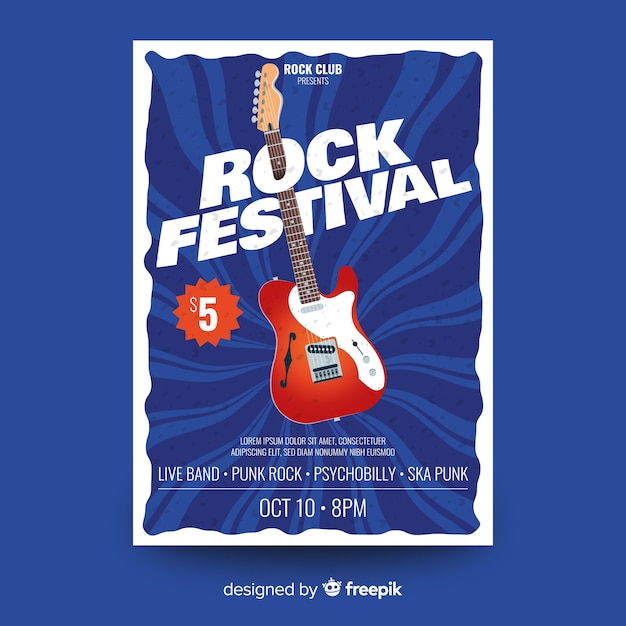 retro music poster template