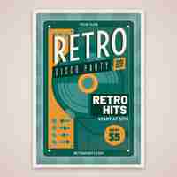 Free vector retro music poster template