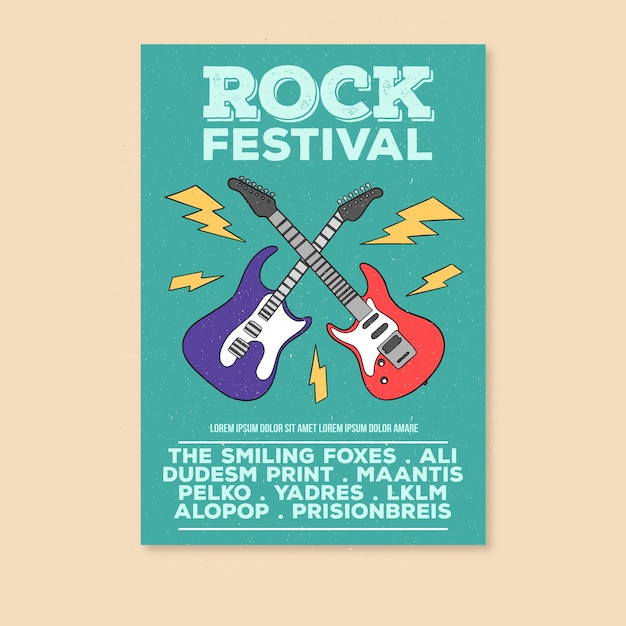 Retro music poster template