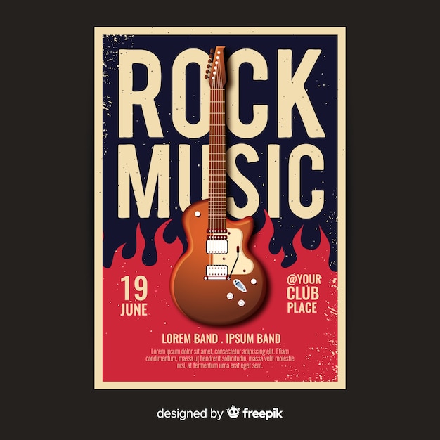 retro music poster template