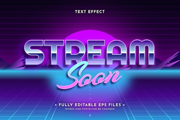 Retro neon text effect design