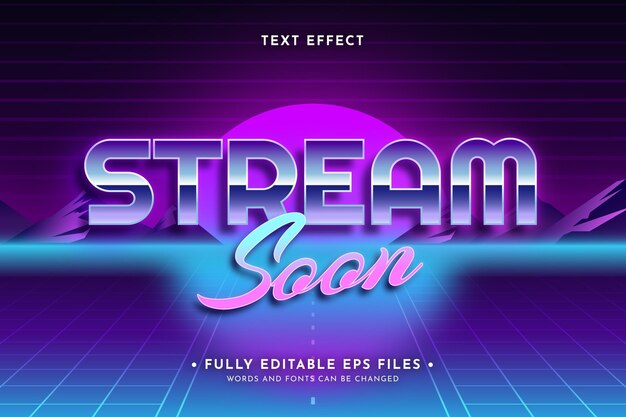 Retro neon text effect design