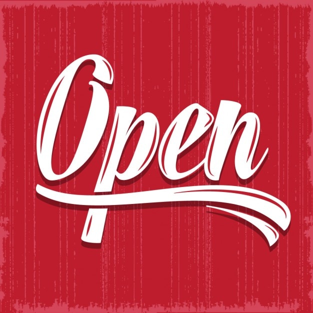 Free vector retro open sign