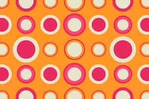 Free vector retro orange background, geometric circle shape vector