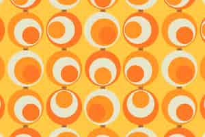 Free vector retro orange background, geometric circle shape vector