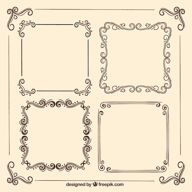 Retro ornamental frames