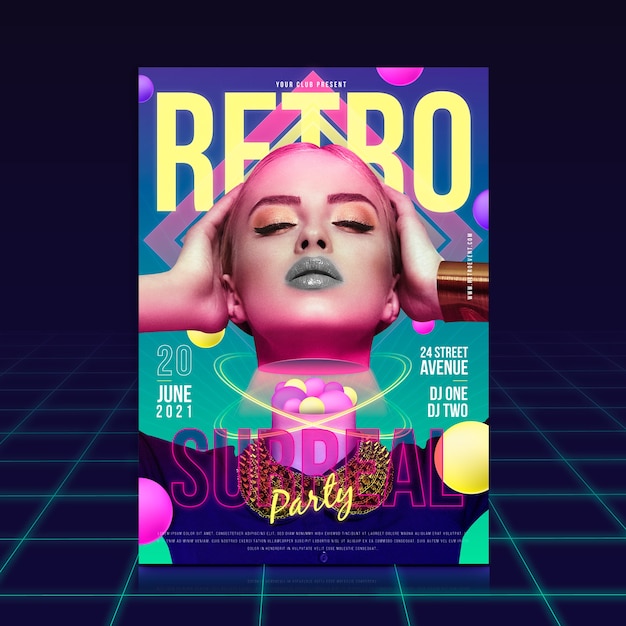 Retro party with surreal effect