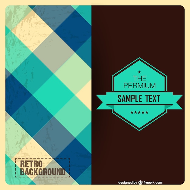 Retro pattern background with badge