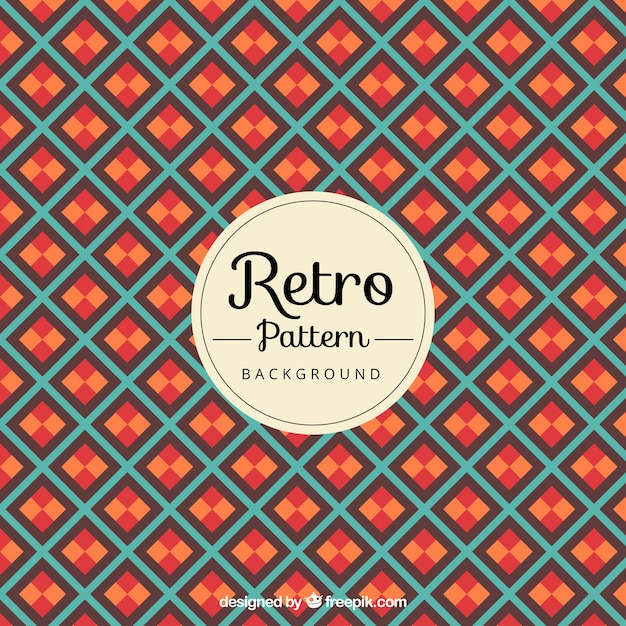 Free vector retro pattern background with diamonds