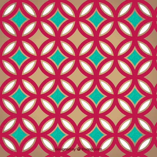 Retro pattern in geometric style