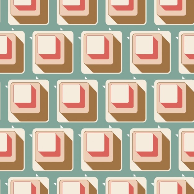 Free vector retro pattern with rounded squares