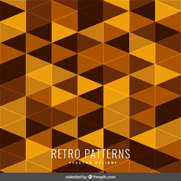 Retro pattern in yellow tones