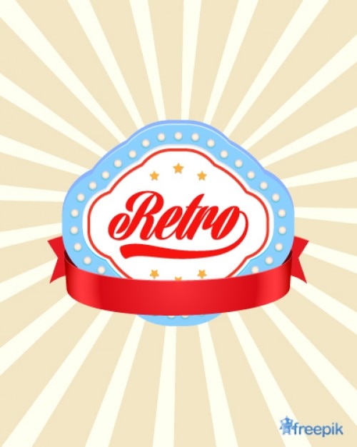 무료 Vector 빨간 리본으로 레트로 플라이