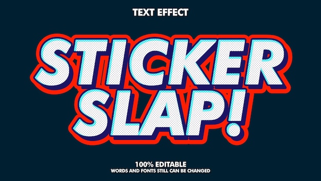 Retro pop art editable text effects