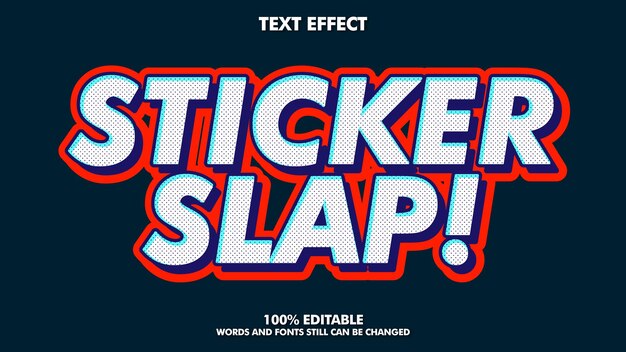 Retro pop art editable text effects