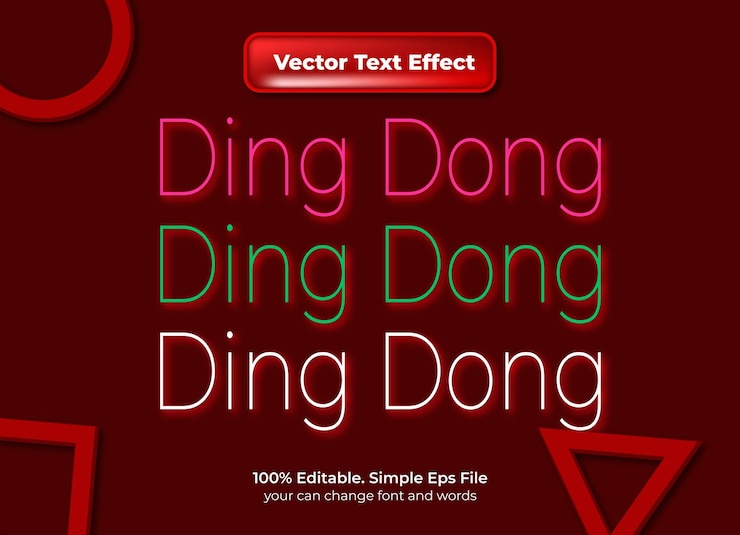 Free Vector retro poster text effect editable