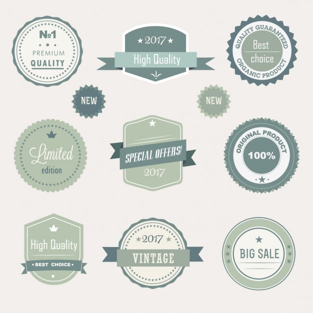 Free vector retro premium labels