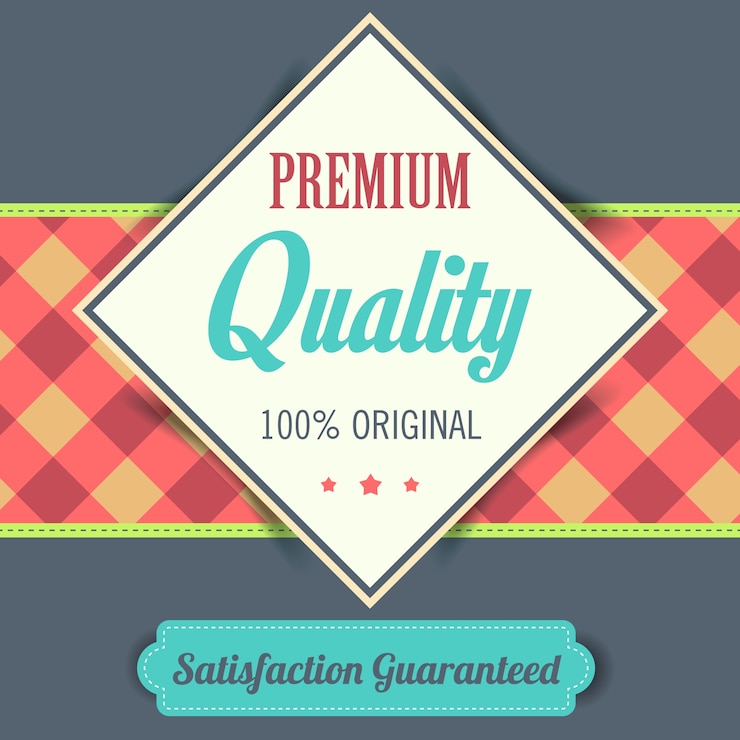 Free Vector retro premium quality poster design