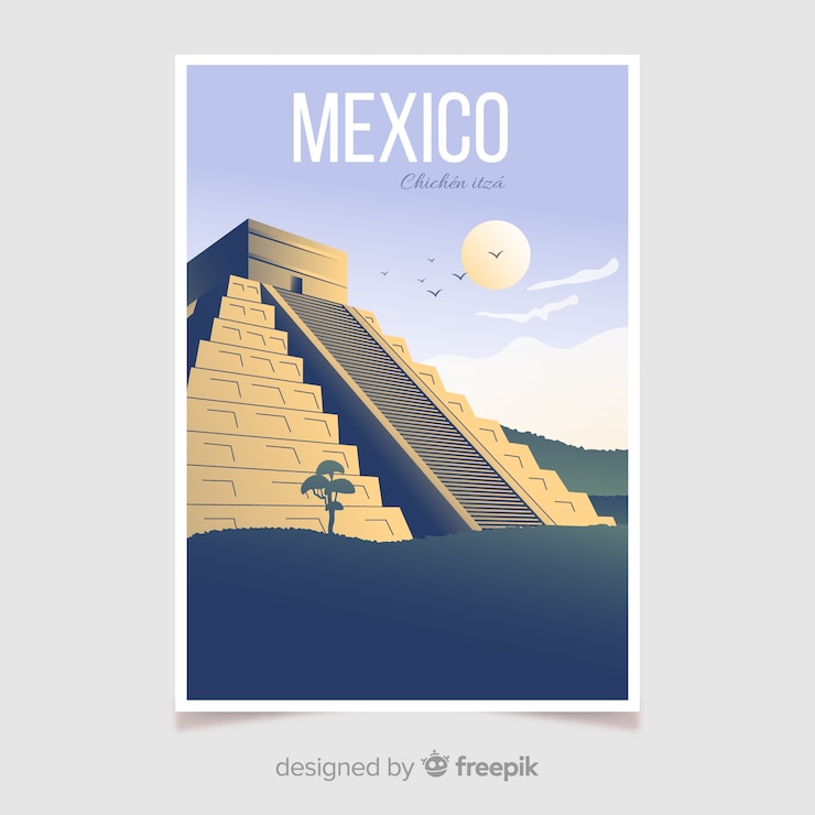 Free Vector retro promotional poster of a city template