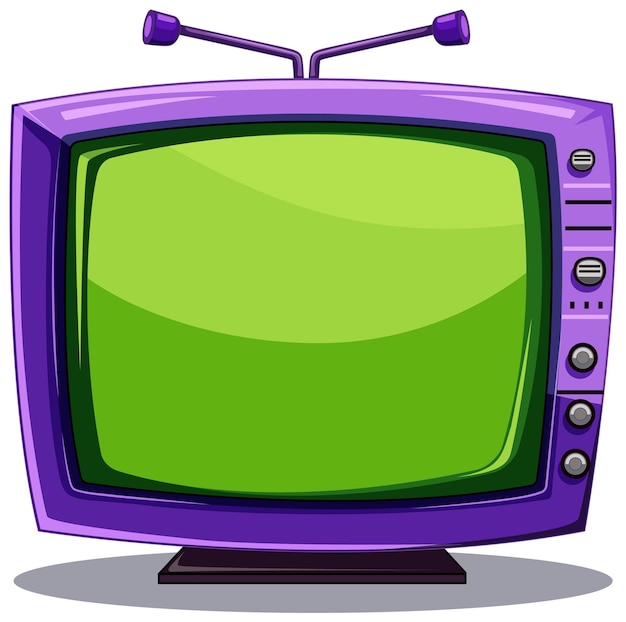 Free vector retro purple television vector illustration