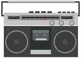 Free vector retro radio on white background