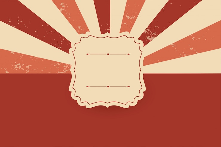 Free Vector retro rays sunburst in classic colors design