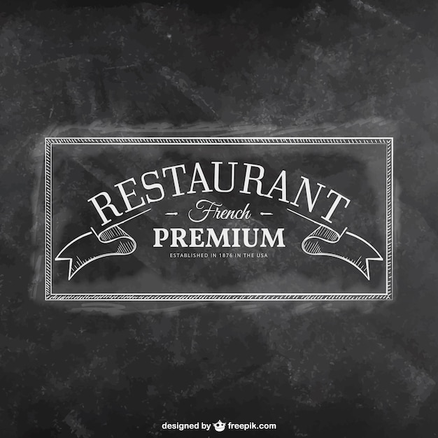 Free vector retro restaurant badge