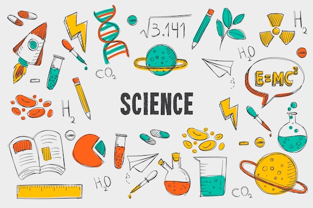 Free vector retro science education background