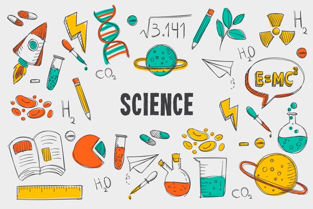 retro science education background