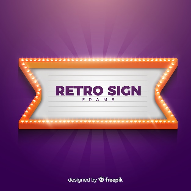 Retro sign frame