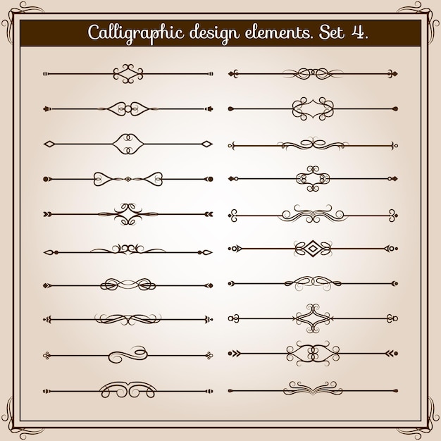 Retro simple scroll page dividers