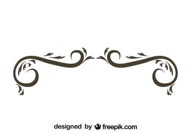 Free Vector retro simple swirl graphic element