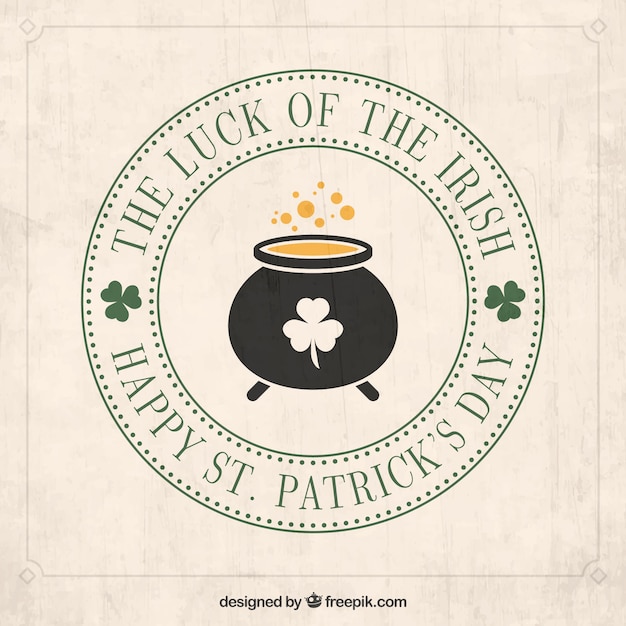 Vettore gratuito retro st patrick carta