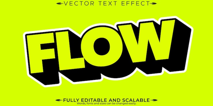 Free Vector retro sticker text effect editable 70s and 80s text style
