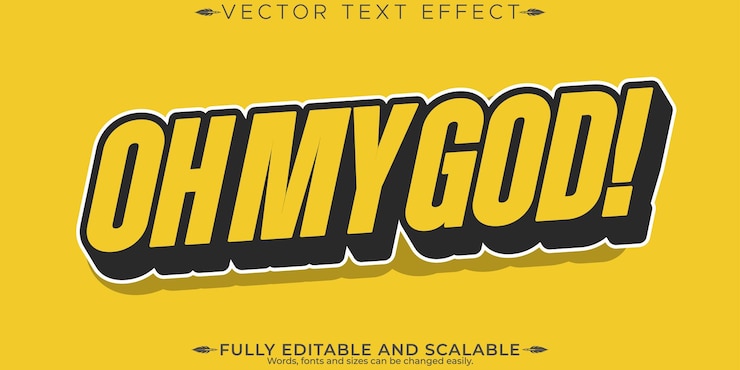 Free Vector retro sticker text effect editable 70s and 80s text stylex9