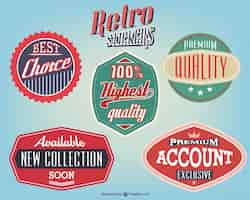 Free vector retro stickers design