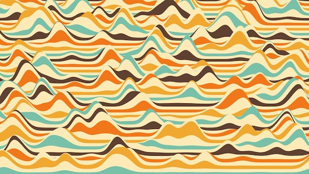 Free vector retro stripes colorful distorted backdrop