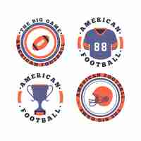 Free vector retro style american football badges