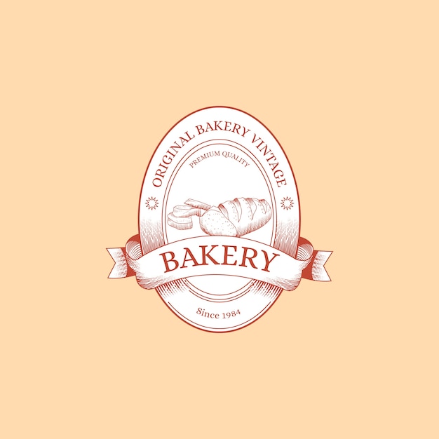 Free vector retro style bakery logo