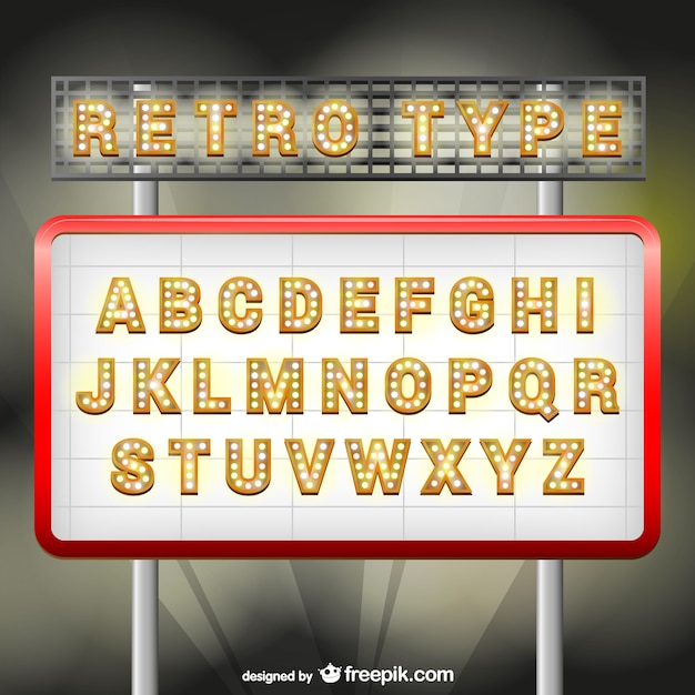 Free vector retro style font