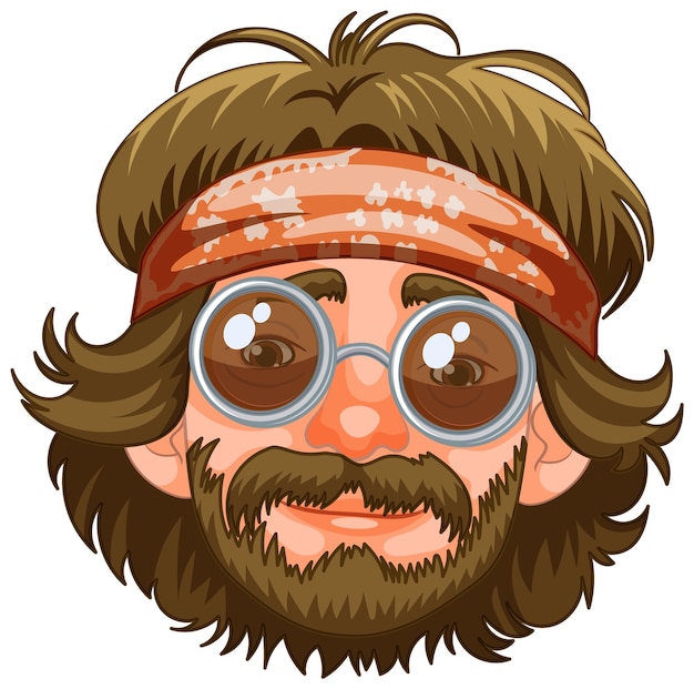 Free vector retro style hipster character illustration