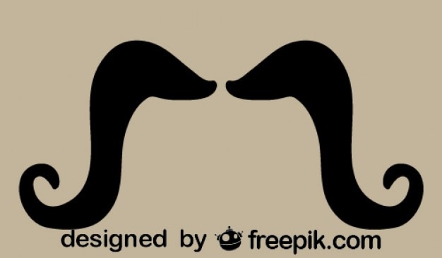Бесплатное векторное изображение Ретро стиль икона усы