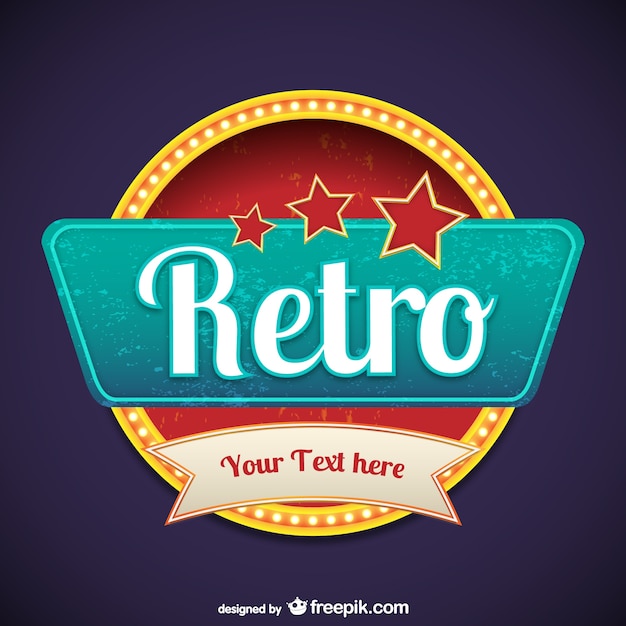 Free vector retro style signage