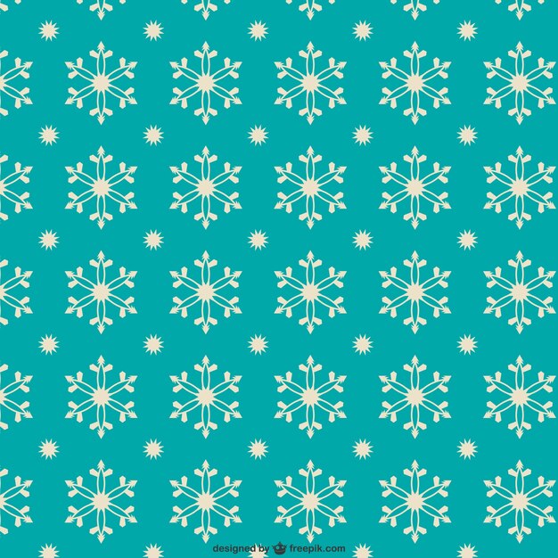 Retro style snowflakes pattern