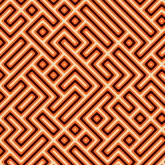 Free vector retro styled abstract maze pattern background