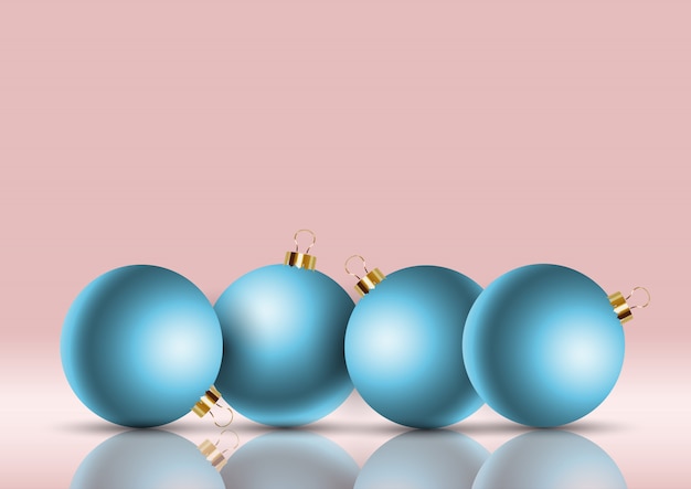 Retro styled Christmas bauble background 