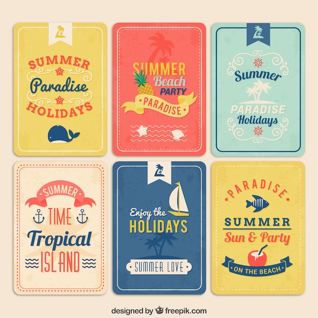 Retro summer posters